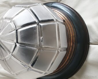 Velká starožitná stropnice art deco mosaz prolamo - 8