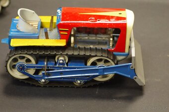 Buldozer ITES pásák plechová hračka na plochou bateriii - 8