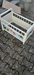 Dřevěná postýlka pro panenky - 8