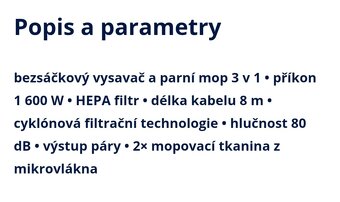 Vysavač a parní mop v jednom - 8