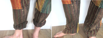 Nové pohodlné unisex etno kalhoty patchwork - 8
