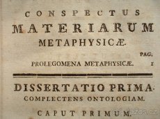 Institutiones Metaphysicae Joannis Bapth Horvath 18 stol. - 8