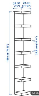 IKEA Bílá knihovna police Lack 190 cm - 8