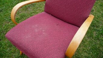 Křesílka červená-retro-dva kusy - 8