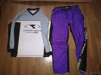 Motocross kalhoty a dres retro - 8
