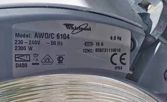 PRACKA WHIRLPOOL AWO/C 6104,BOCNI PLNENI,6KG,DISPLEJ - 8