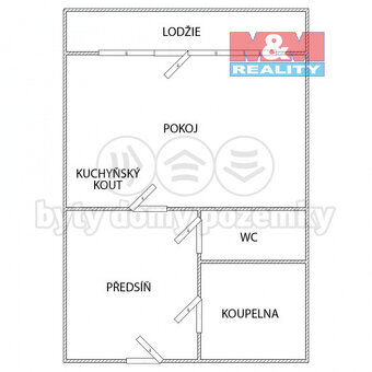 Pronájem bytu 1+kk, 28 m², Ostrava, ul. Gen. Píky - 8