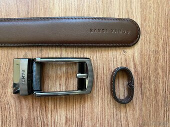 Nový pánský kožený nastavitelný opasek BANDI s aut. sponou - 8