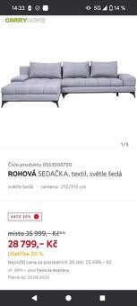 Roztahovací gauč s uložným prostorem - 8