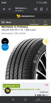 275/35 R20 + 245/40 R20 XL Nové Michelin DOT 25 - 8