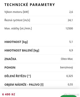 Benzínová motorová pila Oleo-Mac gsh560 - 8