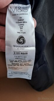 Pánské šedé formální sako M&S Collection/44L-L/2x59cm - 8