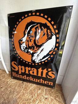 Smaltovaná cedule Spratt's Dog Biscuits XL ve skvělém stavu - 8