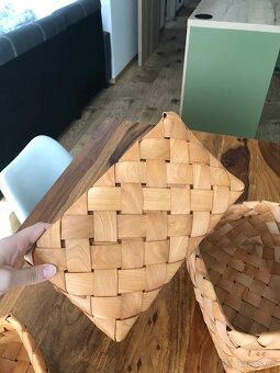 Dřevěné košíky s uchy 3ks - 8