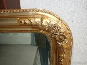 Barokní zrcadlo zlacené ze zámku - 8