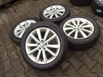 ZIMNÍ PĚKNÁ ORIGINÁL ALU 16" 5x100 pneu 205/55R16 Bridgesto - 8