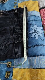 Černé džíny s kamínky - 8