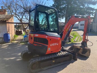 Prodám minibagr Kubota U27 s nulovým přesahem zádě - 8