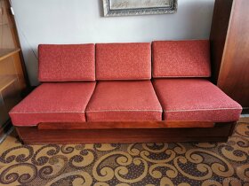 Dřevěný dýhovaný nábytek do obývacího pokoje, hnědé barvy - 8