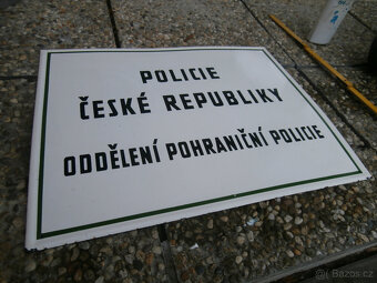 Cedule smaltovaná starší POLICIE v pěkném stavu 2.500 kč - 8