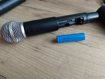 Bezdrátové mikrofony UHF ALPOWL s baterií 4000 mAh - 8
