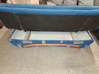 Sedaci souprava 3+1+1 rozkládací modrá - 8