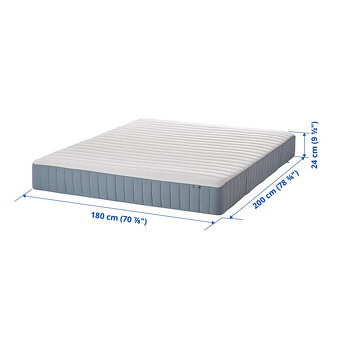 Postel IKEA BRIMNES 180×200 cm + matrace VALEVÅG + rošty - 8