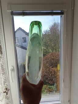 Váza a tác hutní sklo - 8