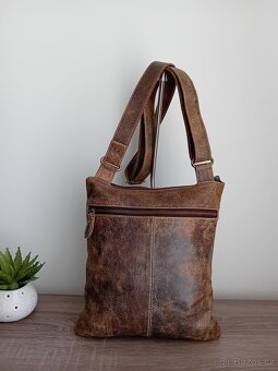 Vera Pelle crossbody taška kožená unisex - 8