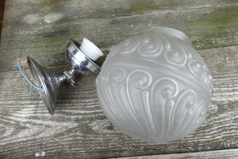 Starožitný secesní lustr, stropnice, lampa - 8
