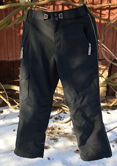 Černé chlapecké zimní zateplené kalhoty vel. 152 There here - 8