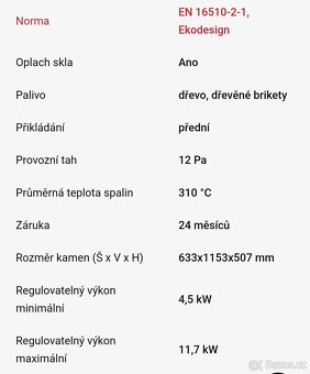 Krbová kamna Defro DH OVÁL 9,2kW - 8