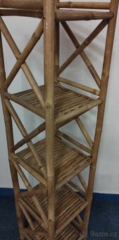 Starší kvalitní Bambusový regál 152x35x35 cm. Cena za kus. - 8
