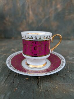 Vintage - Porcelánový moka set, Horní Slavkov. - 8