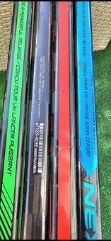 Profi hokejky Bauer a CCM – karbonové hole, 4 ks - 8
