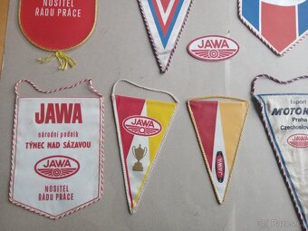 Jawa 250, 350, 500,Babetta, Šestidenní atd.- dobové vlaječky - 8