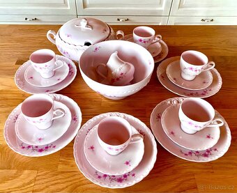 Starý romantický růžový porcelán Tirschenreuth - 8
