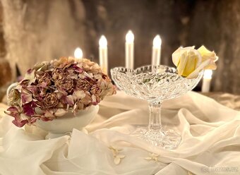 Křišťálový nástolec miska na nožce BOHEMIA CRYSTAL - 8