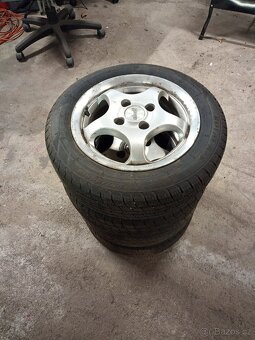 Alu kola 4x100 + zánovní celoroční pneu 155/65R13 - 8