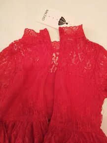 NOVÉ DÍVČÍ KRAJKOVÉ ČERVENÉ ŠATIČKY na vánoční besídku - 8