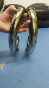 Jawa 250/559 590 Panelka SPORT kolena výfuků - 8