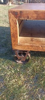 Konferenční stolek Industrial top model masiv dřevo - 8