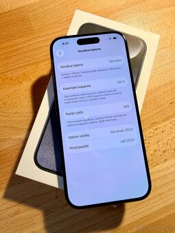 iPhone 15 Pro 256GB modrý / blue titan - 8