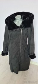 Nový černý heboučký kabát zn. Mohito, vel.38/40 - 8