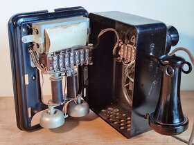 Starožitný nástěnný telefon Kellogg, USA 1910 - 8