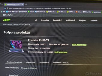Herni laptop Acer Predator 18" - 8