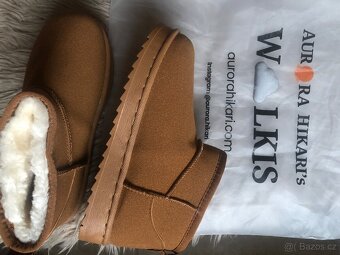 Wolkis 38, zimní boty v hnědé barvě s koziskem - 8