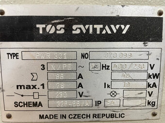 Rozmítací pila jednohřídelová PWR 301.4 45 kW - TOS Svitavy - 8
