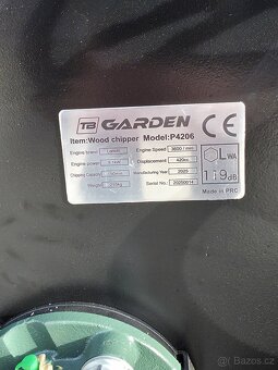 Štěpkovač-drtič-TB GARDEN P4206 - 8