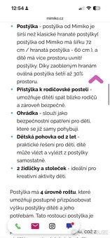Rostoucí oválná postýlka 7v1 - 8